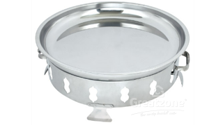 36''18.0 stainless steel round warmer with pan 4136