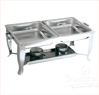 18.0 Stainless Steel Twin Food Pan Chafing Dish 3110