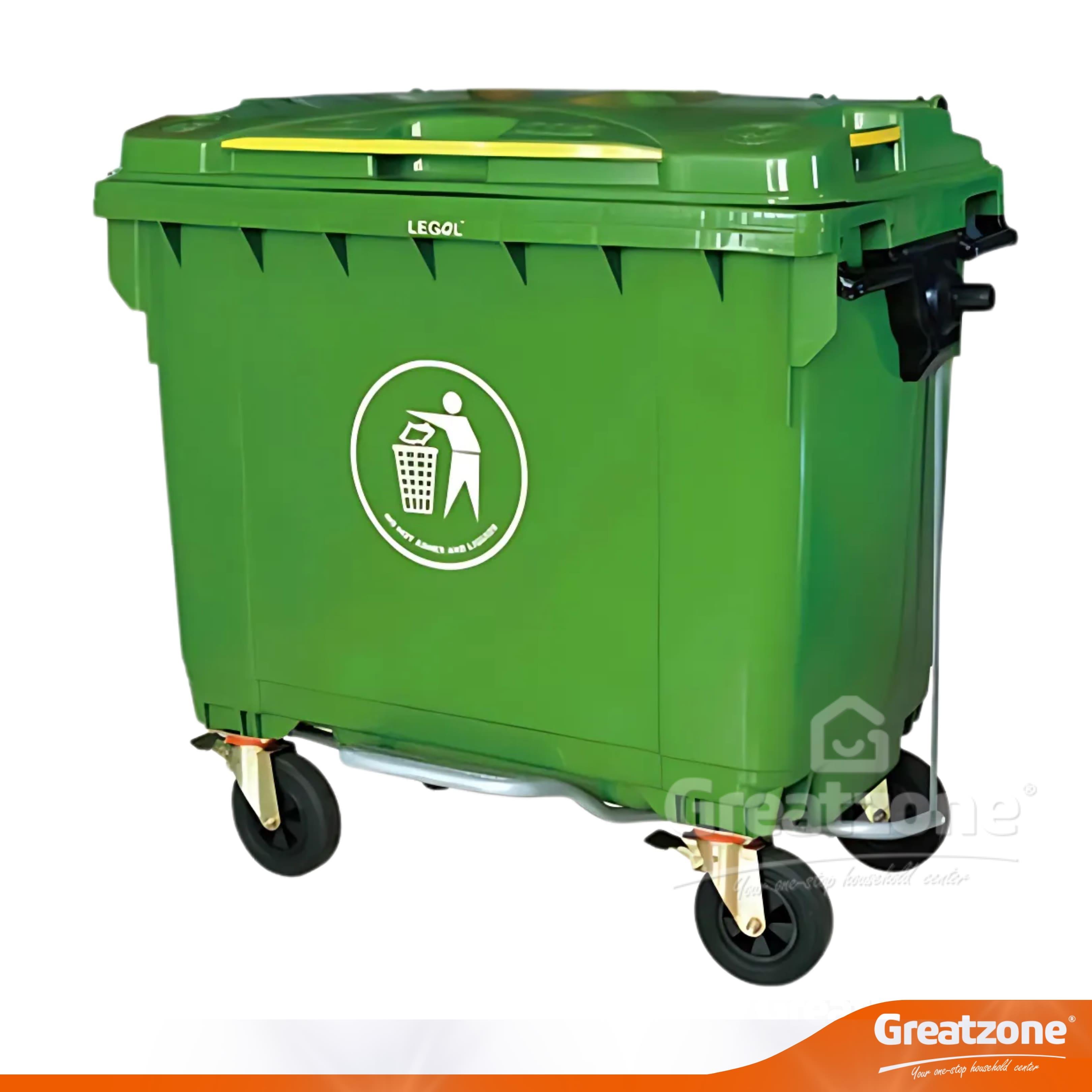 GREEN DUSTBIN 660L